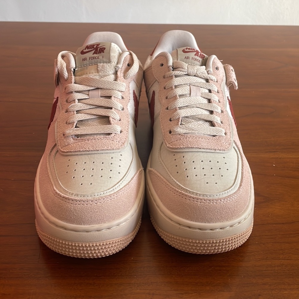 Women's Nike Air Force 1 Shadow Low Shimmer Mars Stone Red DZ4705-200 - Picture 4 of 5